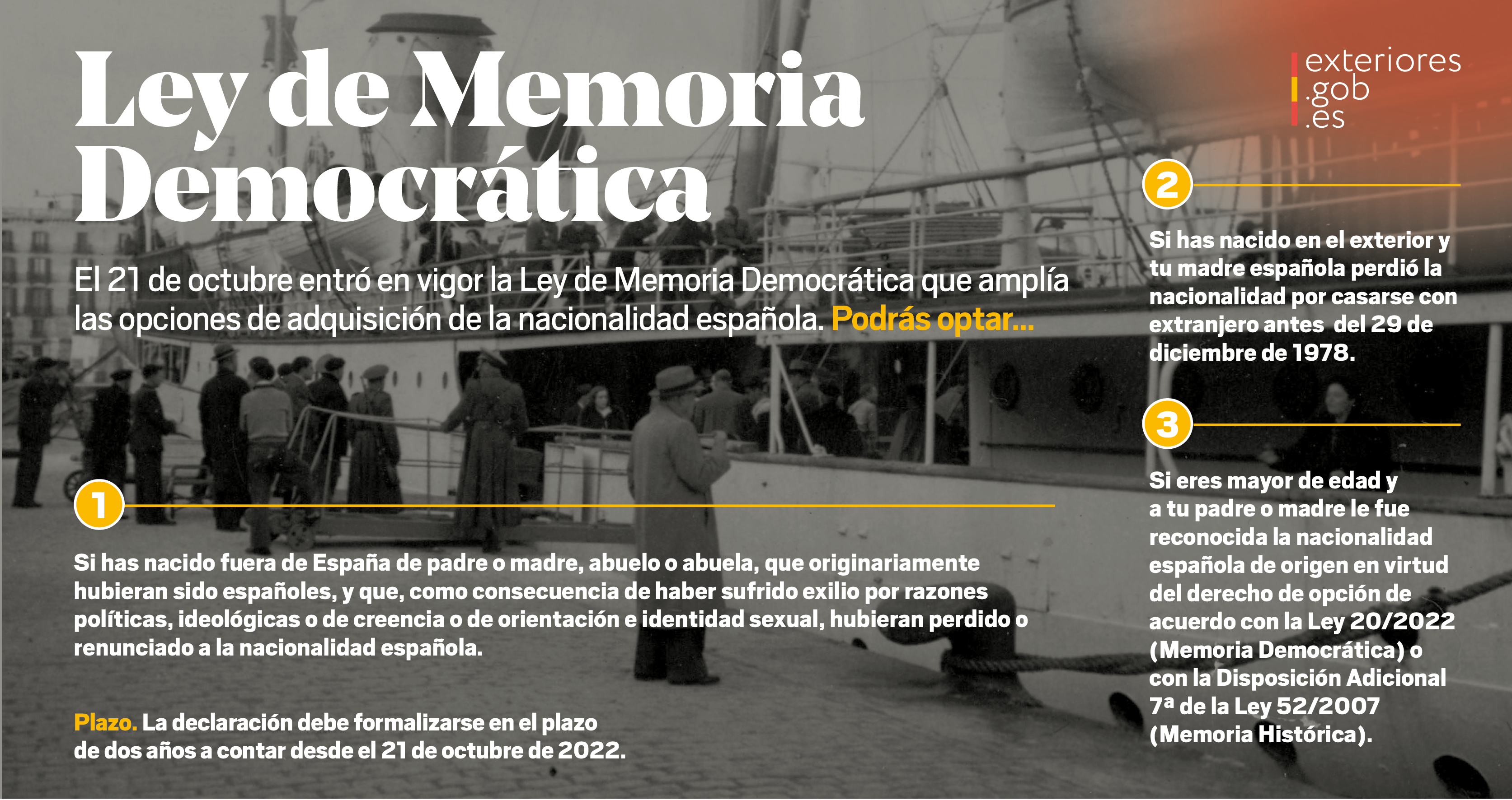 LEY DE MEMORIA DEMOCRATICA BOE 20-10-2022