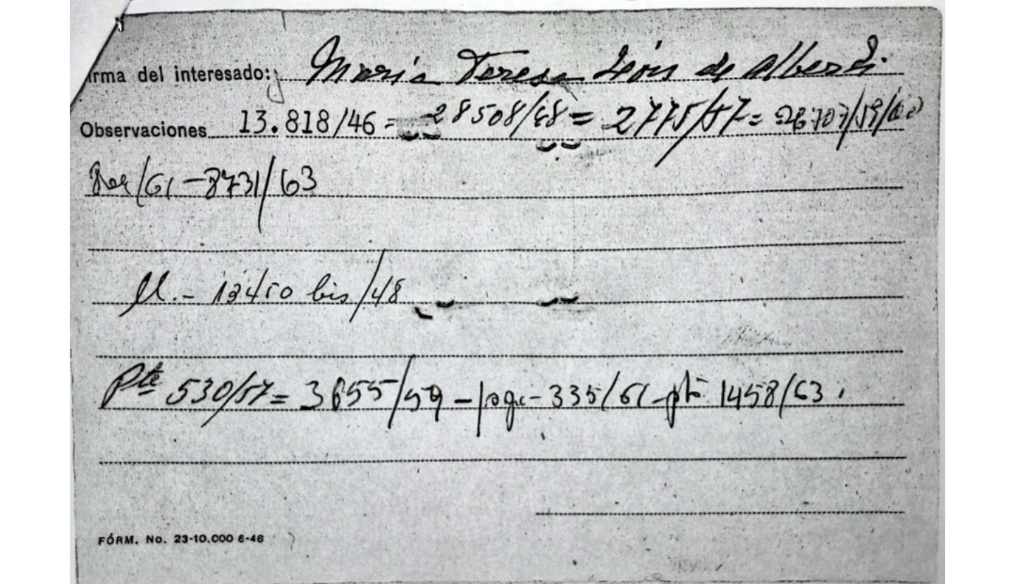 Trasera de María Teresa León Goyri