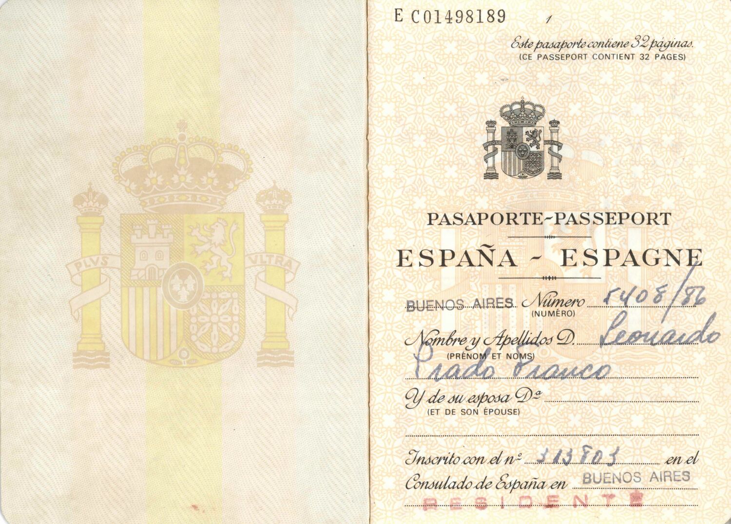 Modelo de pasaporte antiguo (2)