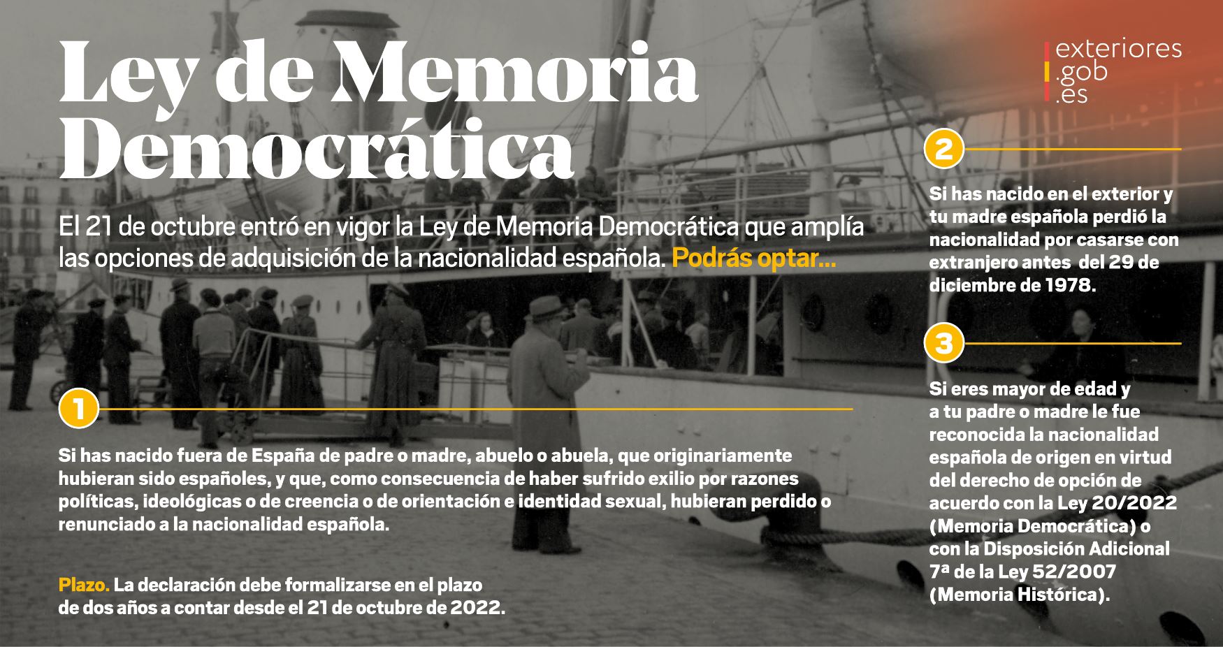 Nacionalidad española por la Ley de Memoria Democrática