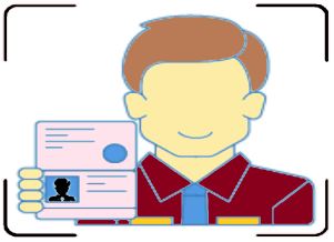 fotografía interesado con el pasaporte