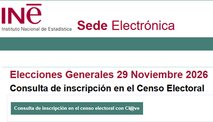 Puedes consultar con Cl@ve tu inscripción en el CERA.