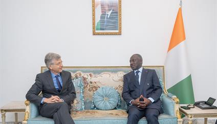 REUNIÓN DEL EMBAJADOR MARÍN GORBEA CON EL PRESIDENTE DE LA ASAMBLEA NACIONAL DE COSTA DE MARFIL
