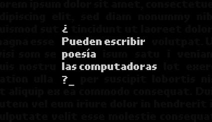 ¿Pueden escribir poesía las computadoras?