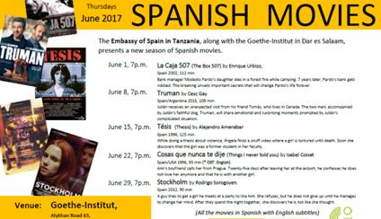 Nueva temporada de cine español en el Goethe Institut de Dar es Salaam