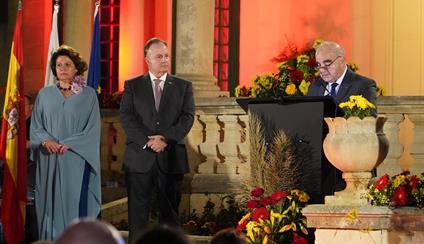 El Presidente de Malta celebra con nosotros el Día Nacional de España