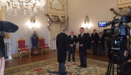 Embajador presentó Cartas Credenciales ante el Presidente de la República portuguesa