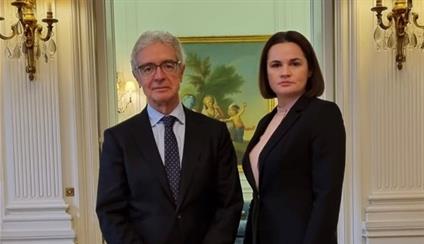 A meeting with Sviatlana Tsikhanouskaya