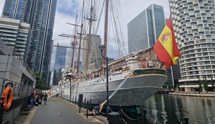 The Juan Sebastián de Elcano in London