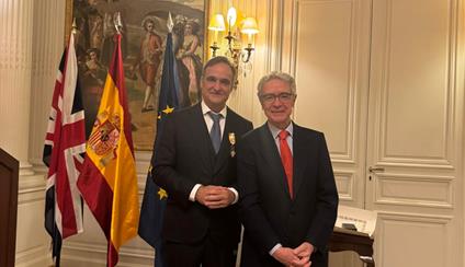 Diego Megía, bestowed with the Order of Isabel La Católica