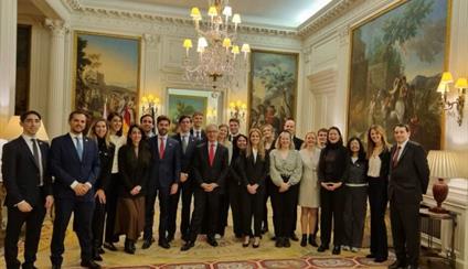 A meeting between young Spanish and British diplomats