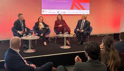 La embajadora participó en el panel «Europe: trading with the EU again»