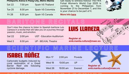 Music, Education and Literature Top the Roster of Cultural Activities of the Embassy of Spain this November