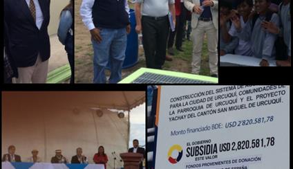 Inauguración del Sistema de Agua Potable en Urcuquí