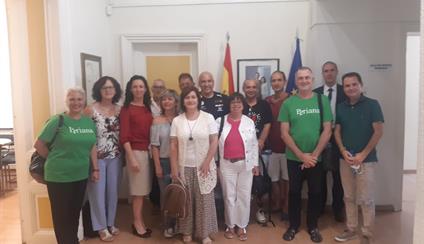 Visita de una delegación de la localidad de Periana