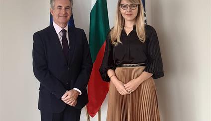 Reunión con la viceministra de Asuntos Exteriores Velislava Petrova