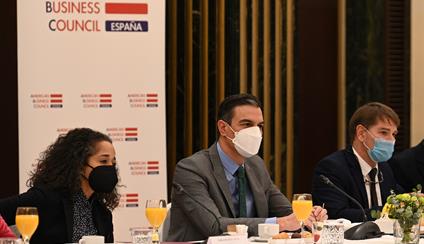 President Sánchez holds a meeting with the American Business Council