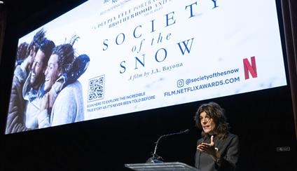 Ambassador Moreno attends the screening of “Society of the Snow” at the Motion Pictures Association