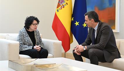 El Presidente Sánchez se reúne con Sonia Sotomayor, Magistrada del Tribunal Supremo de los Estados Unidos