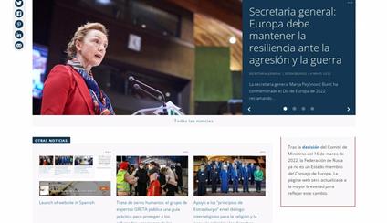 El Consejo de Europa inaugura su página web y cuenta Twitter en español