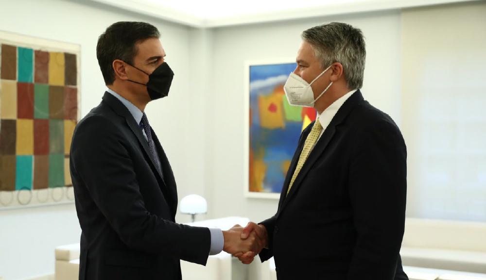 Pedro Sánchez se reúne con el Secretario General de la OCDE, Mathias Cormann