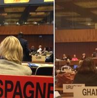 Primer Ministro de Somalia pronunciando su discurso sobre los Estados Frágiles