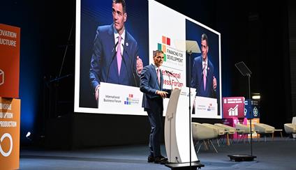 Pedro Sánchez: "España está plenamente comprometida con una visión en la que rentabilidad económica, sostenibilidad medioambiental y justicia social vayan de la mano"