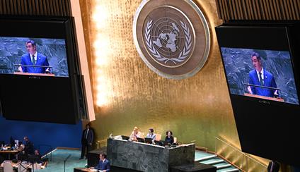 Pedro Sánchez defends peace, democracy and development as essential for the progress of nations