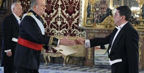 29/02/2012. S.M. el Rey en el acto de entrega de Cartas Credenciales en el Palacio Real. Foto EFE