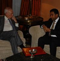 06/03/2012. El ministro García-Margallo con el secretario general de la Unión por el Mediterráneo, Fathallah Sijilmassi.