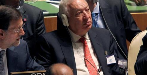 El ministro García-Margallo y el presidente, Mariano Rajoy, en la sesión inaugural de la 67º Asamblea General de la ONU. Foto EFE