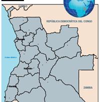 Mapa de Angola. Imagen Maec