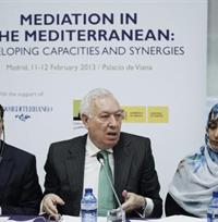 El ministro García-Margallo en la inauguración del Seminario de Mediación en el Mediterráneo.Foto EFE