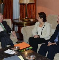 El ministro García-Margallo con el ex Presidente Ricardo Lagos la ex Canciller mexicana Patricia Espinosa