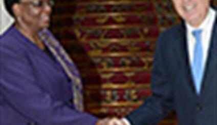 García-Margallo recibe a la ministra de Asuntos Exteriores de Namibia