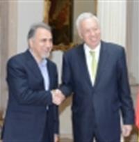 El ministro García-Margallo saluda al vicepresidente iraní Nayafi. Foto Maec