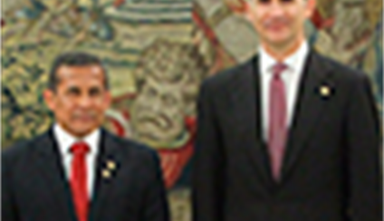 Su Majestad el Rey recibe al Presidente de Perú