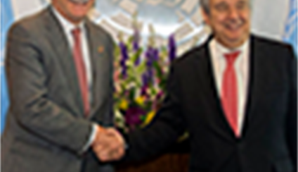 El ministro se reúne con el secretario general de las Naciones Unidas