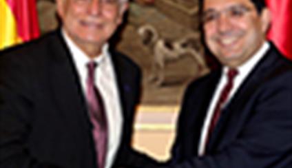 Josep Borrell recibe a su homólogo marroquí, Nasser Bourita
