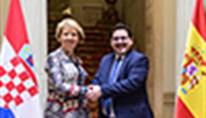 Marco Aguiriano se reúne con su homóloga de Croacia