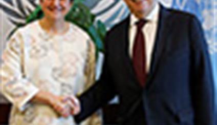 La ministra González Laya se reúne con António Guterres en Nueva York