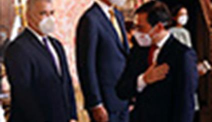 Su Majestad el Rey recibe al presidente de Colombia