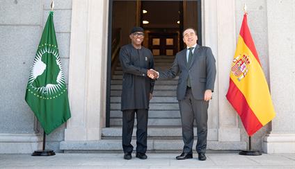 El ministro recibe al comisario de Asuntos Políticos, Paz y Seguridad: