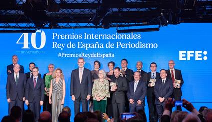 Felipe VI fait la remise des Prix internationaux de Journalisme Roi d
