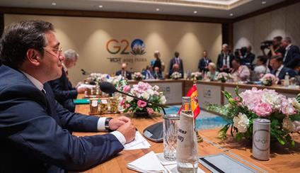 Jose Manuel Albares participa en la cumbre del G20
